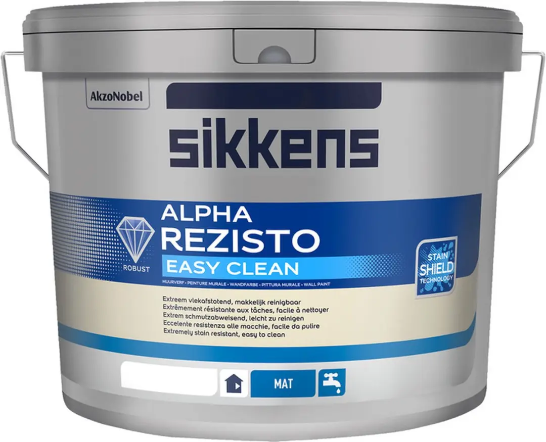 Sikkens Alpha Rezisto Easy Clean Muurverf 10L - Wit - Klasse 1