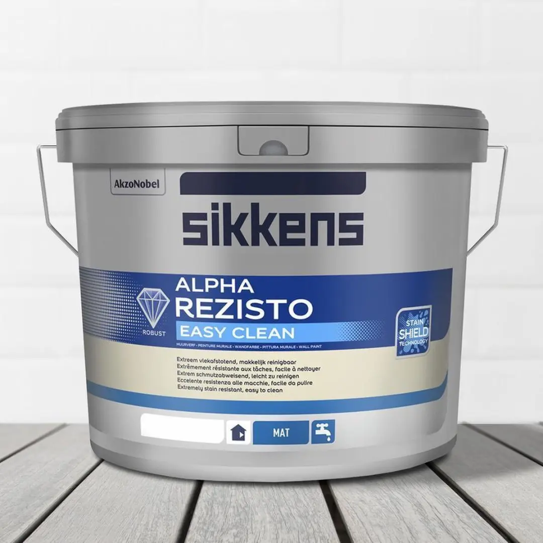 Sikkens Alpha Rezisto Easy Clean Muurverf 10L - Wit - Klasse 1