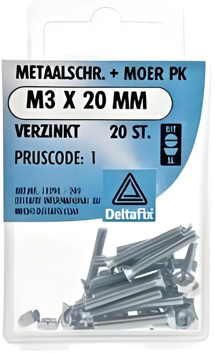 Deltafix Metaalschroeven M3x20mm