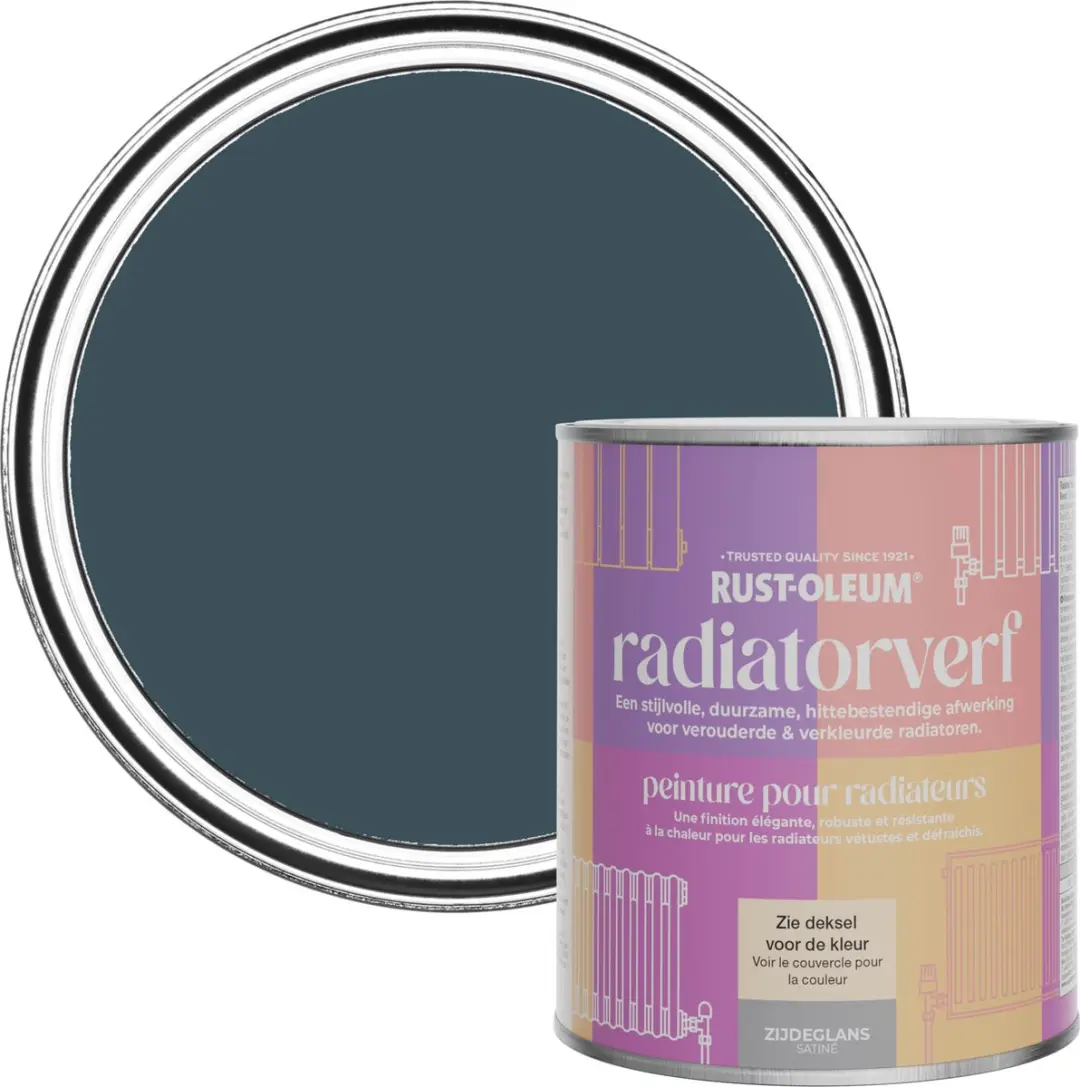 Rust-Oleum Donkerblauw Radiatorverf Zijdeglans 750ml