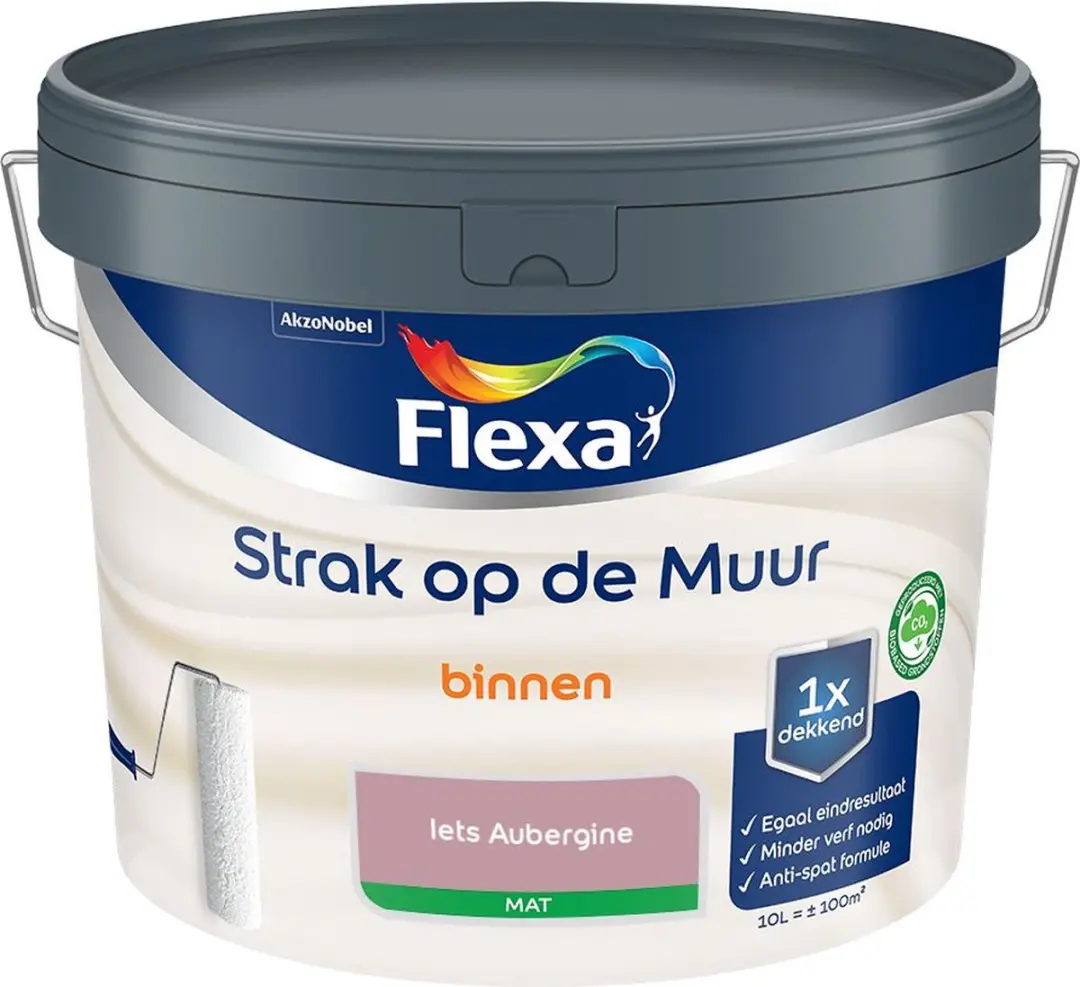 Flexa Strak Op De Muur Binnen Mat Iets Aubergine Mengkleur 10L