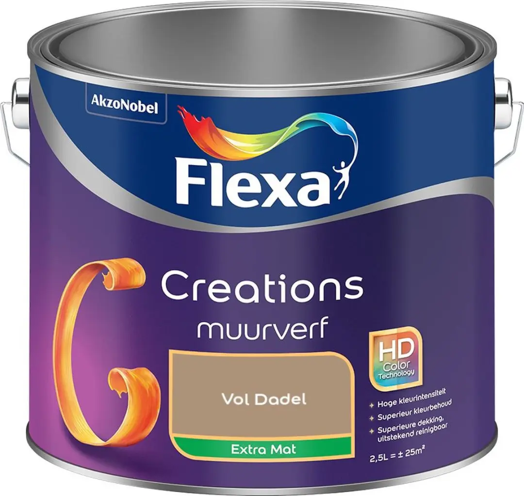 Flexa Creations Muurverf Extra Mat Vol Dadel 2,5L