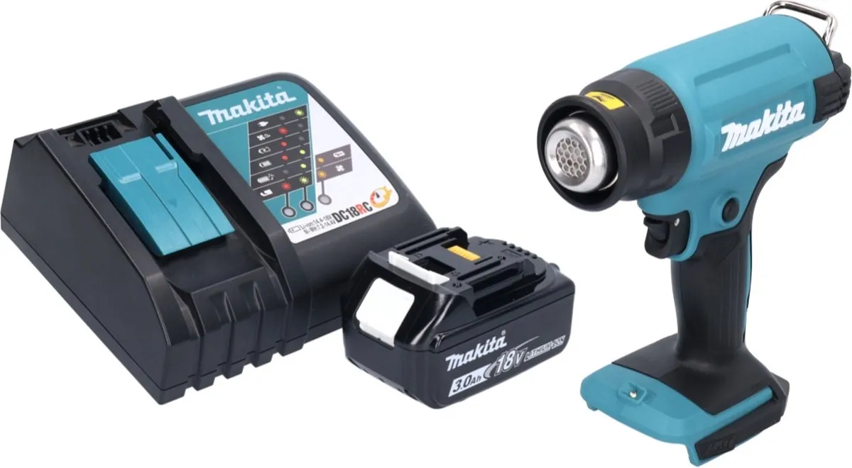 Makita DHG 180 RF1 Heteluchtpistool 18V - 550°C - 3,0Ah - afbeelding 3 van 5