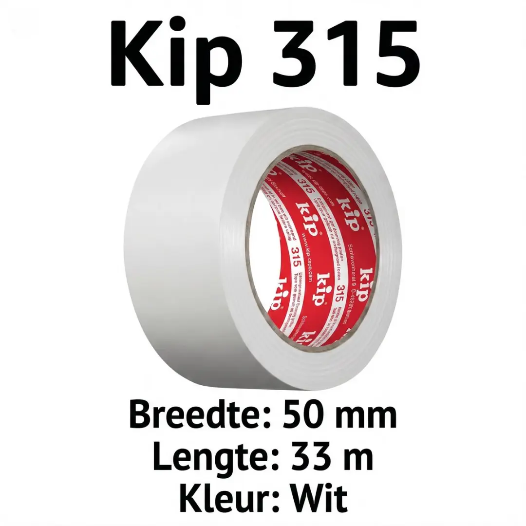 Kip 315 PVC Masking Tape 50mm - Wit