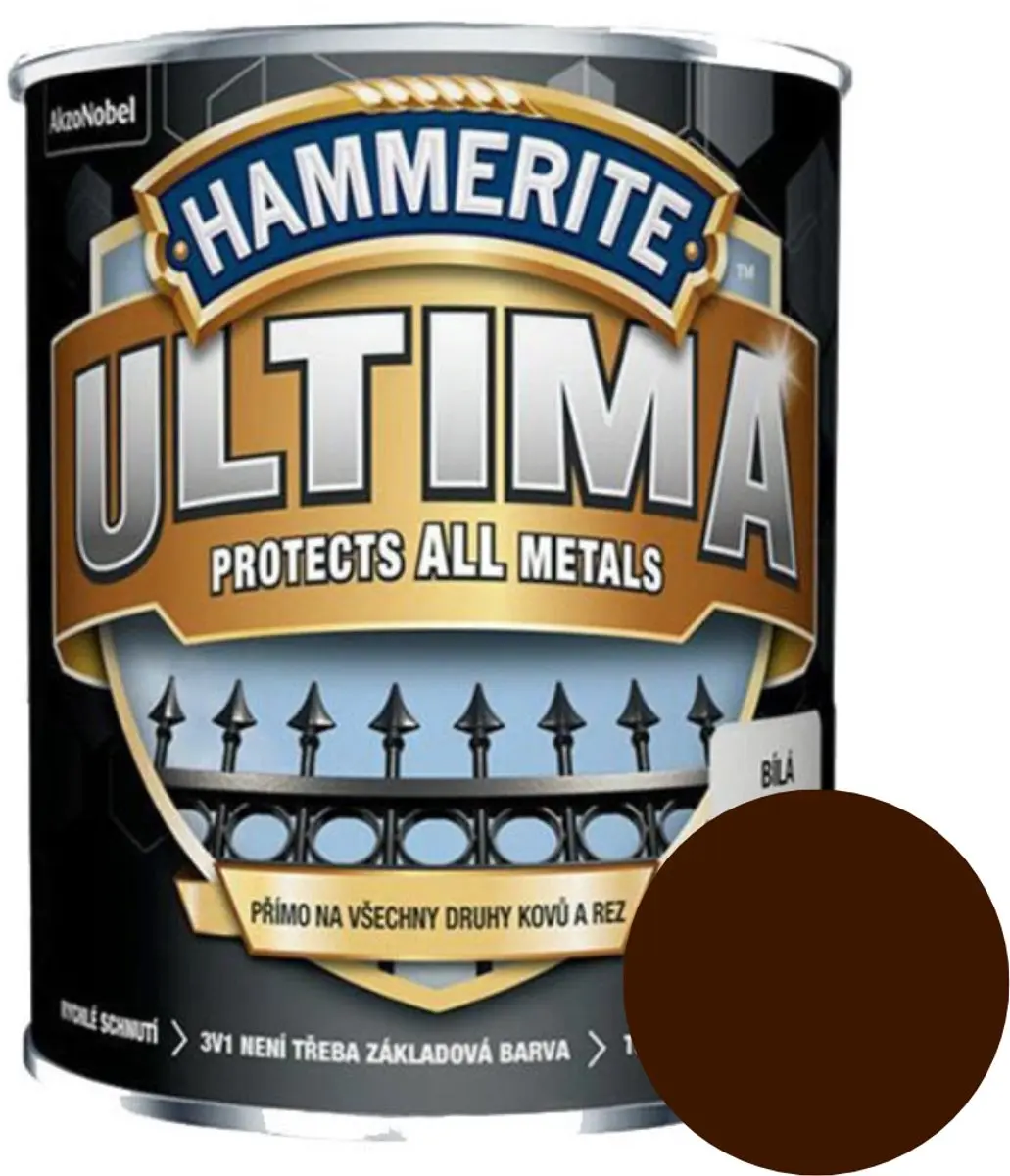 Hammerite ULTIMA 0,75 Donkerbruin Glad