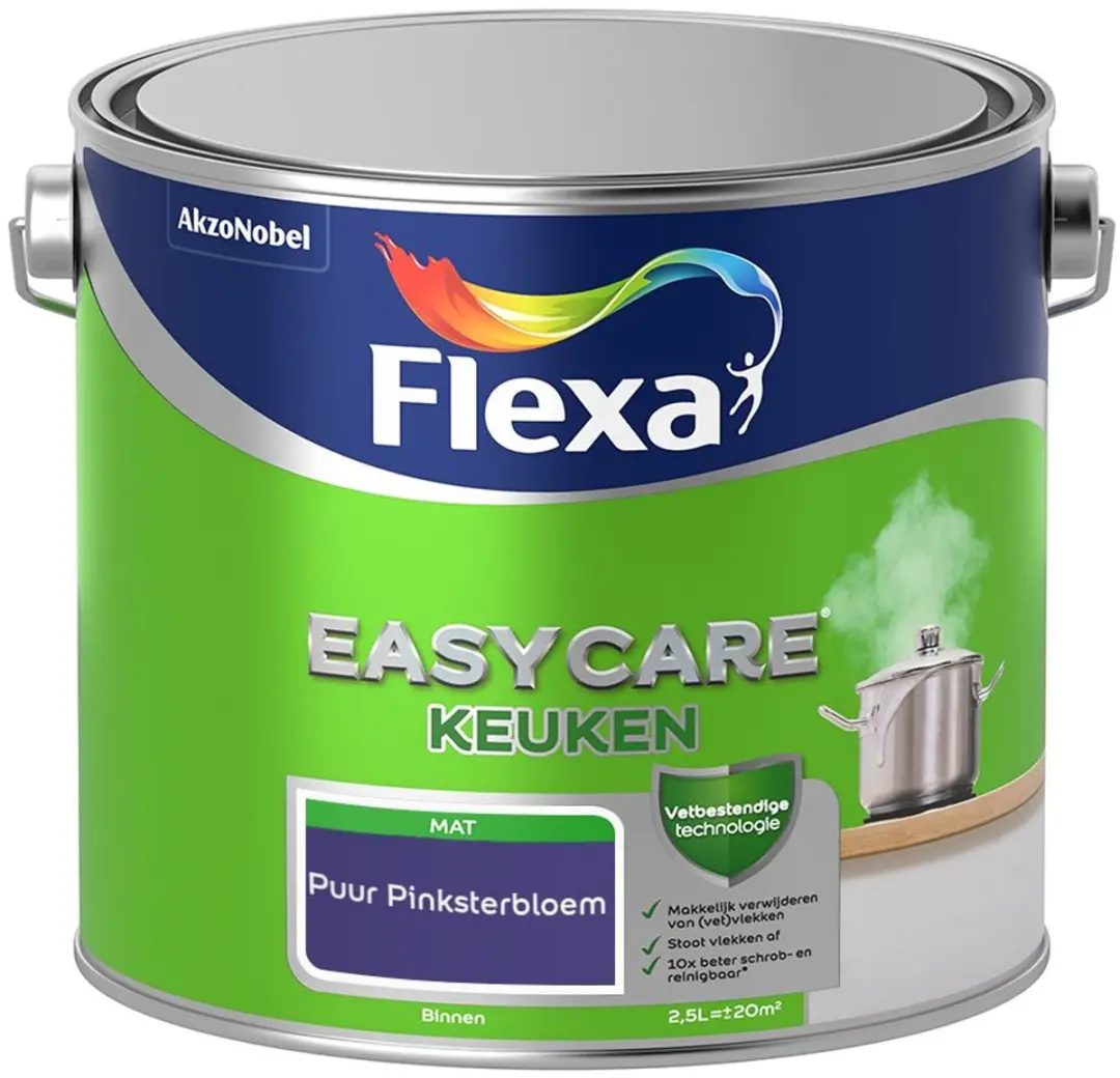 Flexa Easycare Keuken Mengverf Puur Pinksterbloem 2,5L