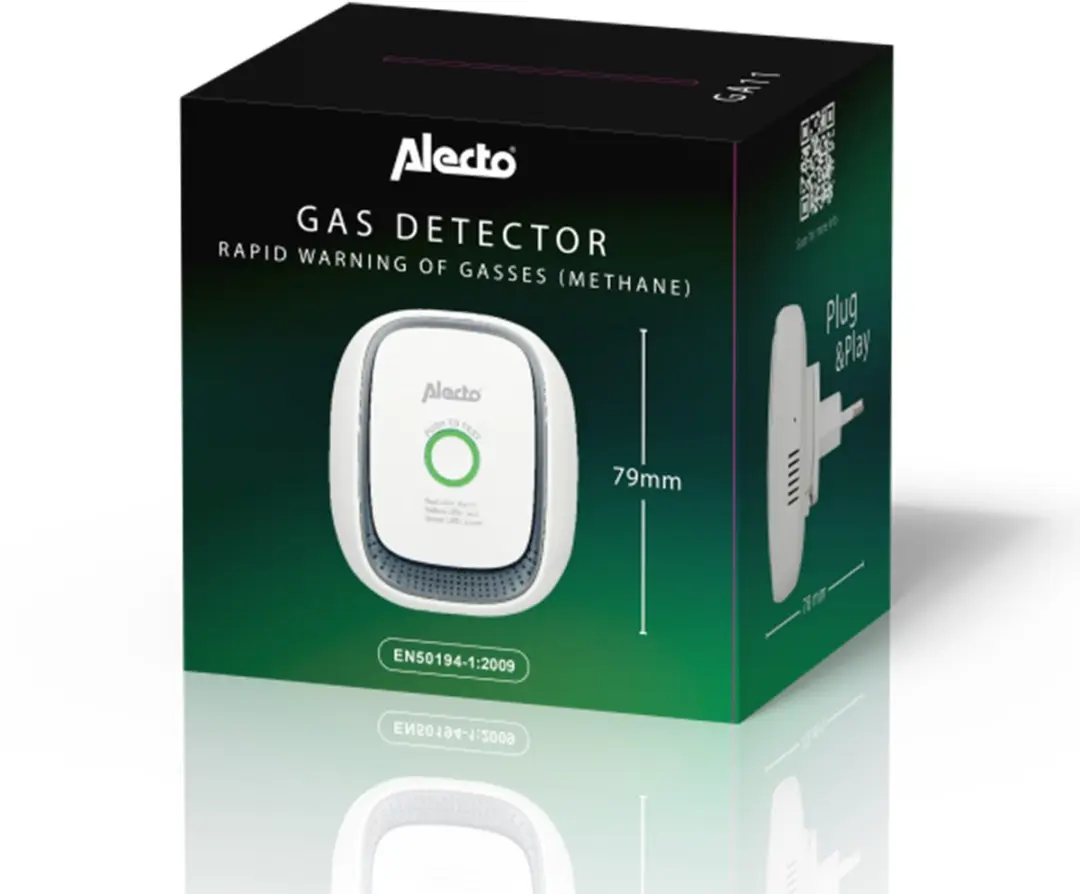 Alecto GA11 Gasmelder Aardgas - Wit-Grijs