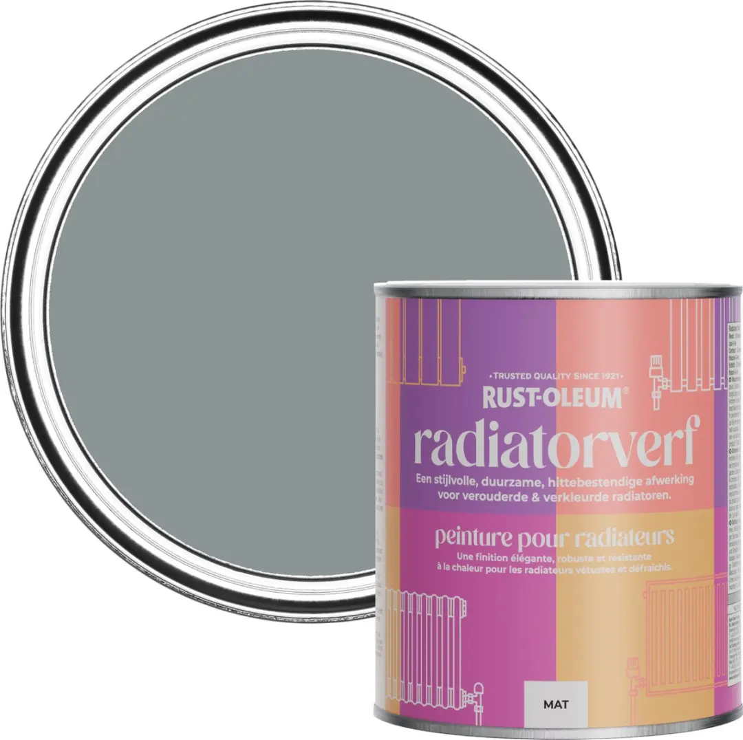 Rust-Oleum Donkergrijze Radiatorverf 750ml