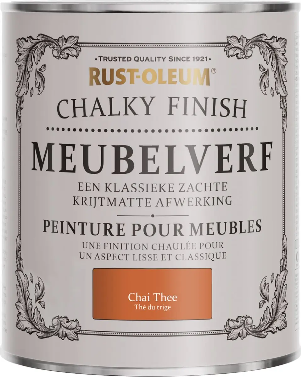 Rust-Oleum Oranje Chalky Finish Meubelverf 750ml - Chai Thee