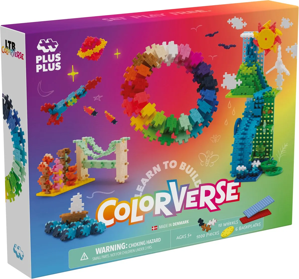 Plus-Plus Learn to Build Colorverse Super Set 3972 - 1000 Stuks - Regenboog