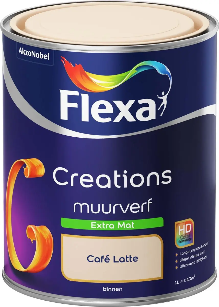 Flexa Creations Muurverf Extra Mat Cafe Latte 1L