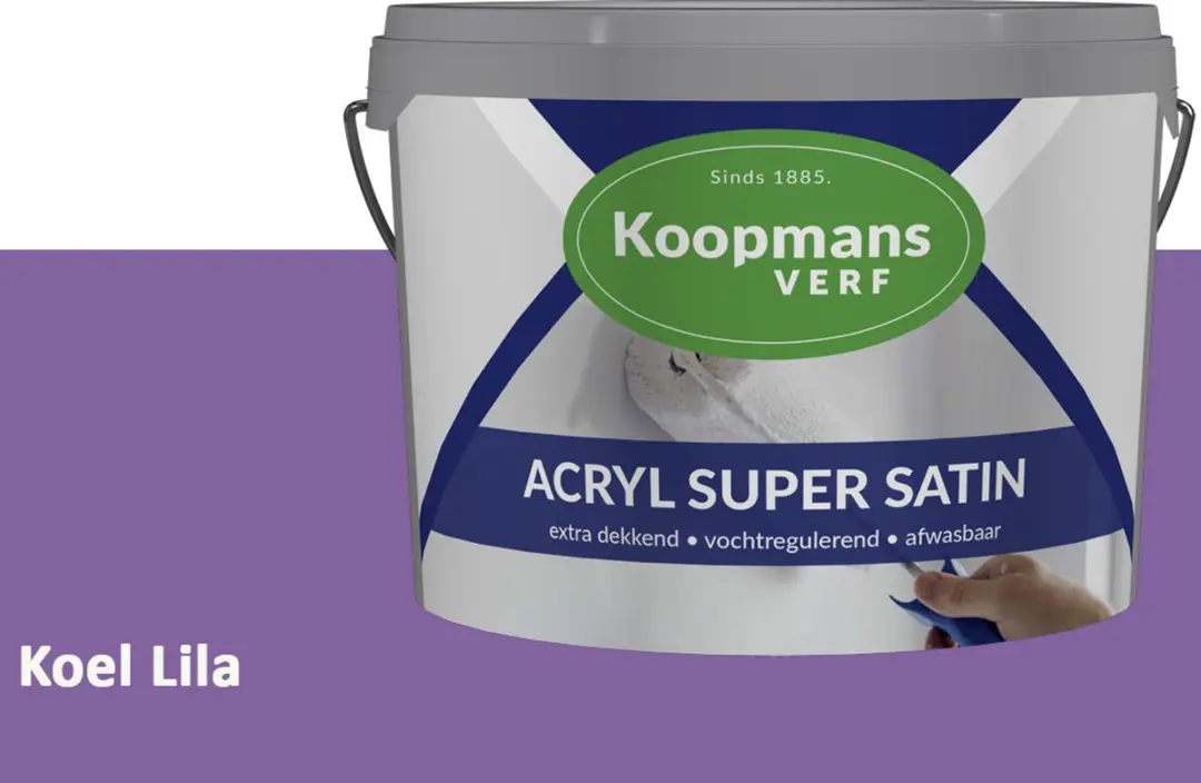 Koopmans Acryl Super Satin Koel Lila Muurverf 10L