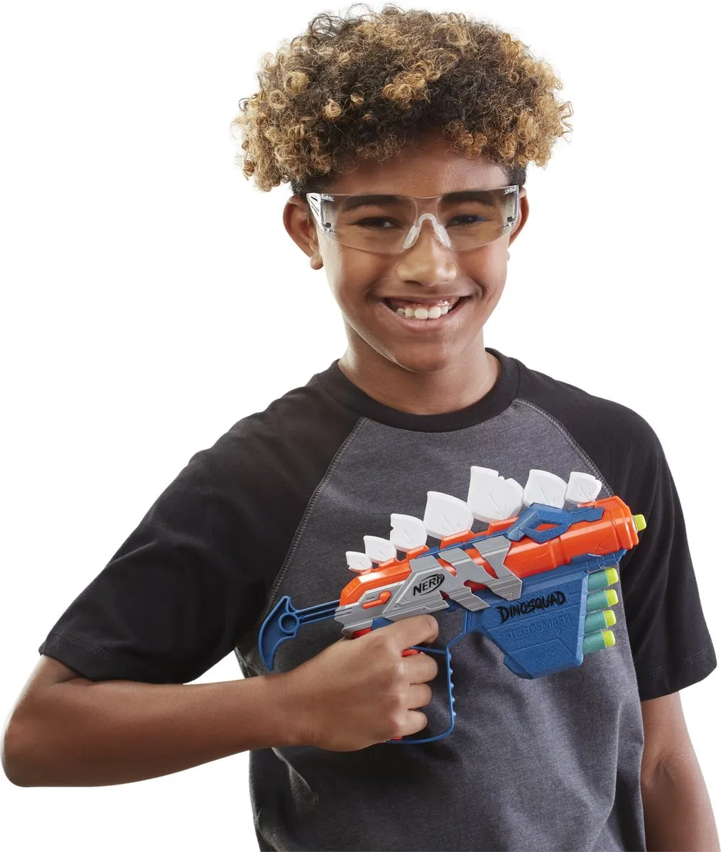 Nerf Dinosquad Stegosmash - Blauw/Rood
