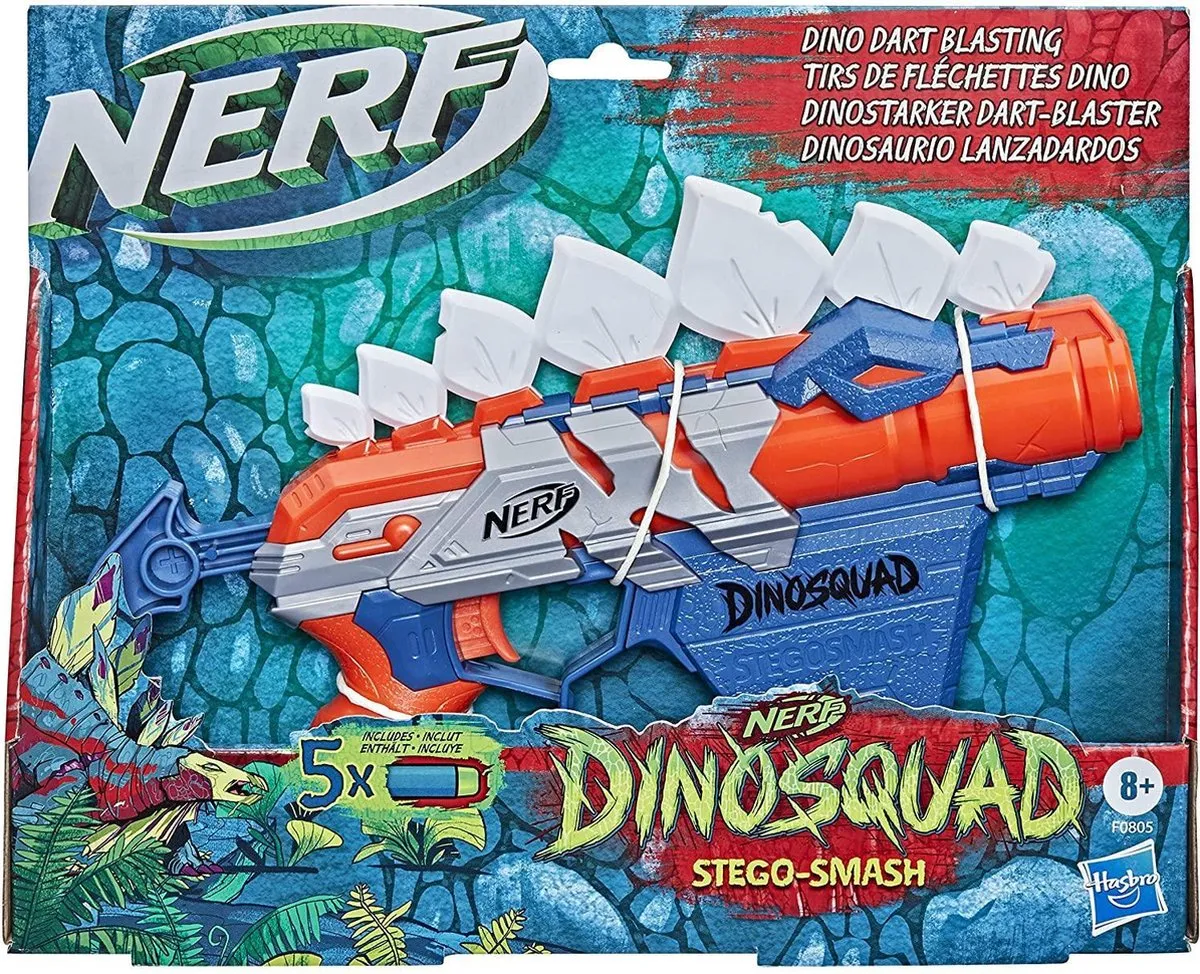 Nerf Dinosquad Stegosmash - Blauw/Rood