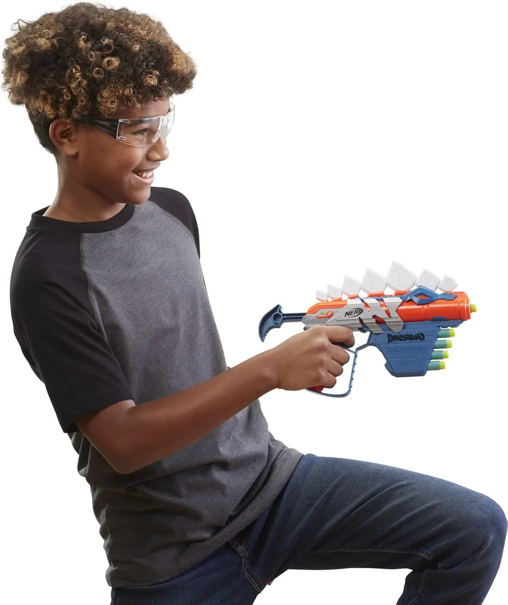 Nerf Dinosquad Stegosmash - Blauw/Rood