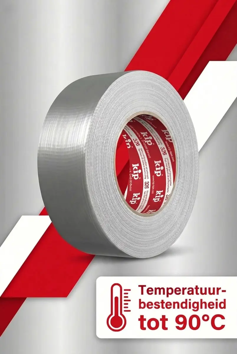 Kip Steenband Duct-tape 48mm - Zilver
