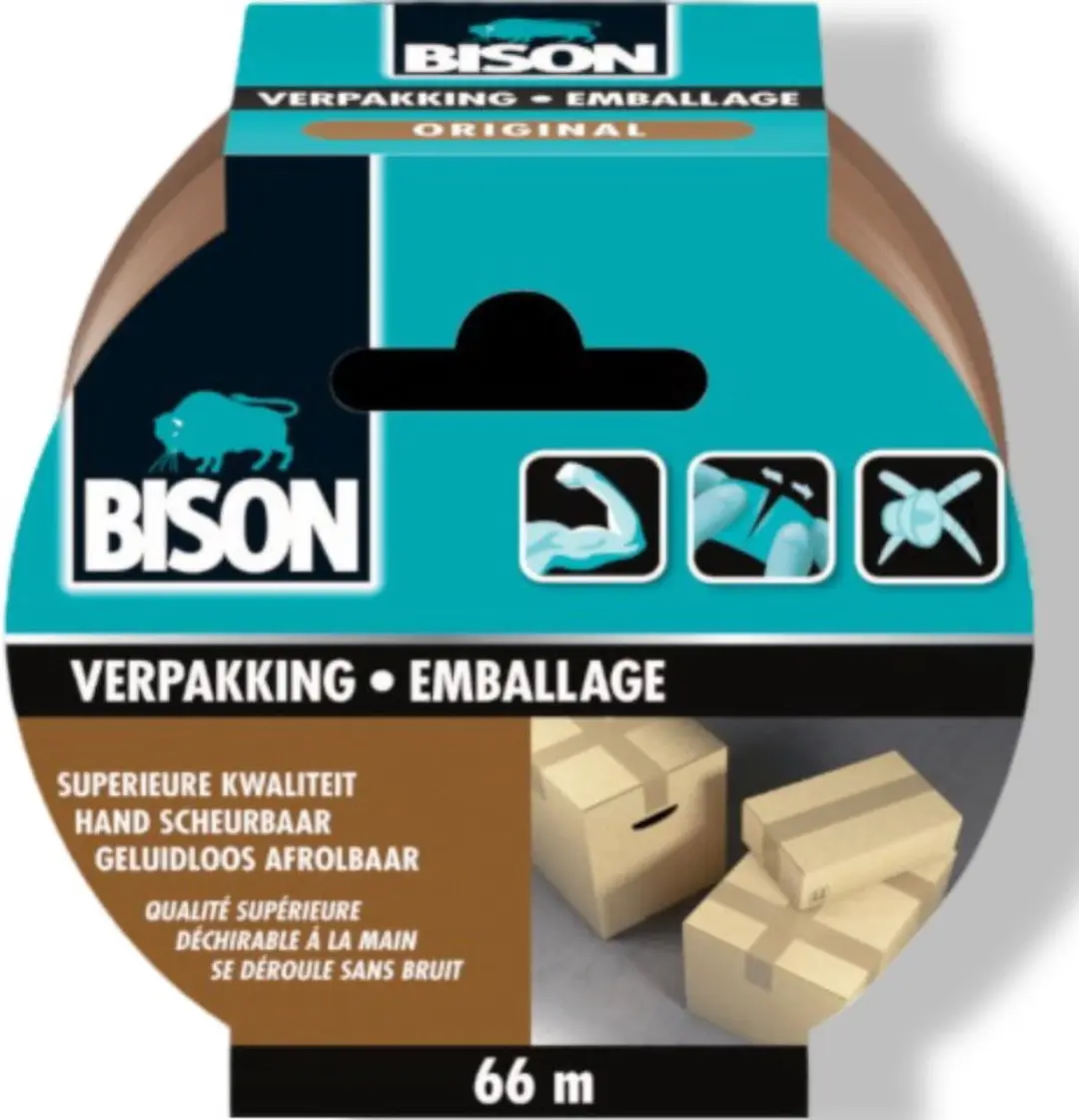 Bison Tape Verpakking Original 66m - Bruin