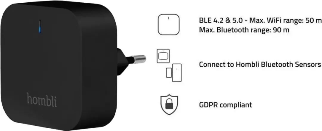 Hombli Smart Bluetooth Bridge Hub 8719323919129 - Zwart