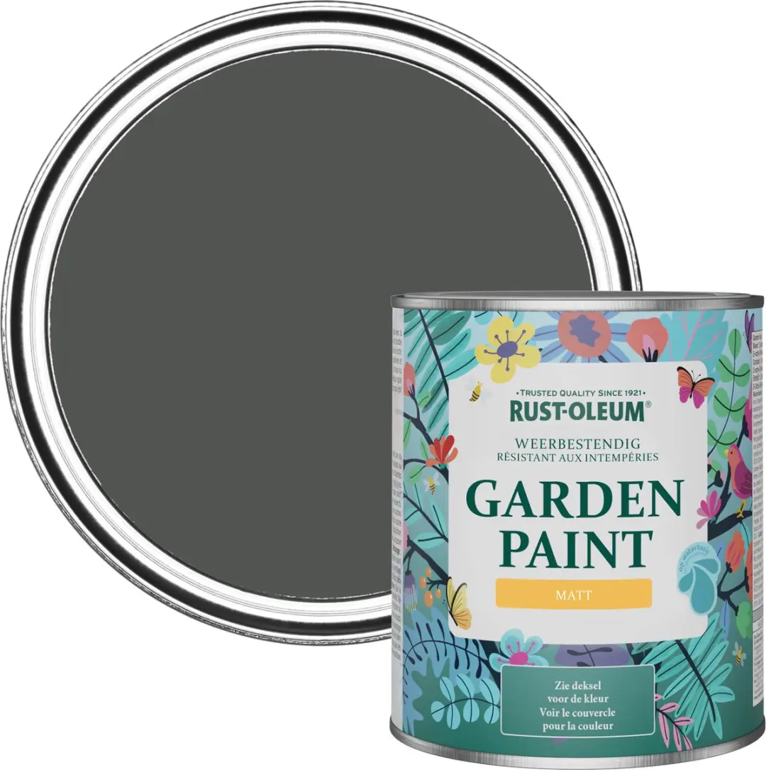 Rust-Oleum Donkergrijs Grafiet Tuinverf Matt 750ml