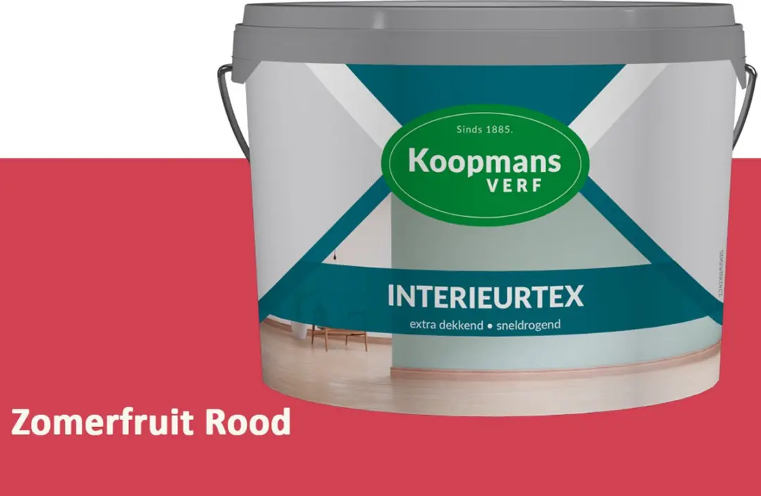 Koopmans Interieurtex Matte Muurverf Zomerfruit Rood 2,5L