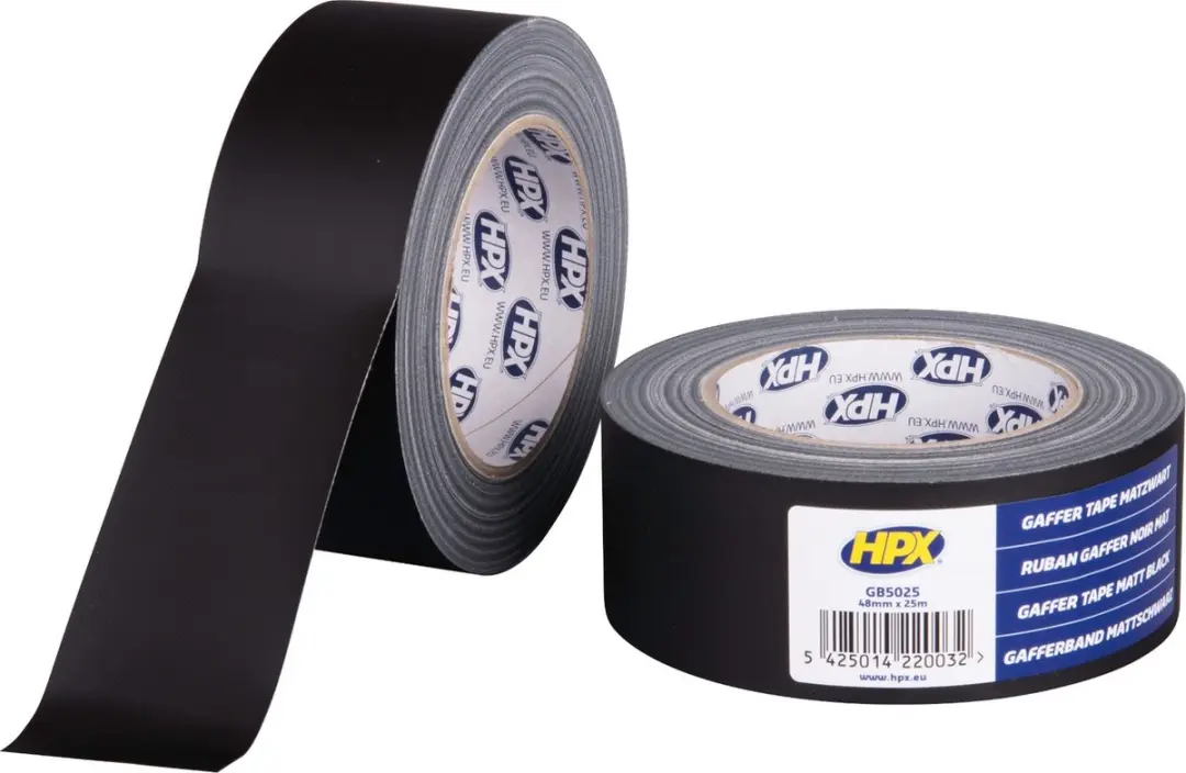 HPX Gaffer Tape 48mm x25m - Matzwart