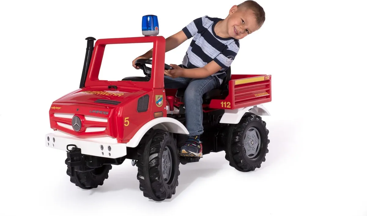 Rolly Toys RollyUnimog Fire Brandweer Trapauto - 2 Versnellingen