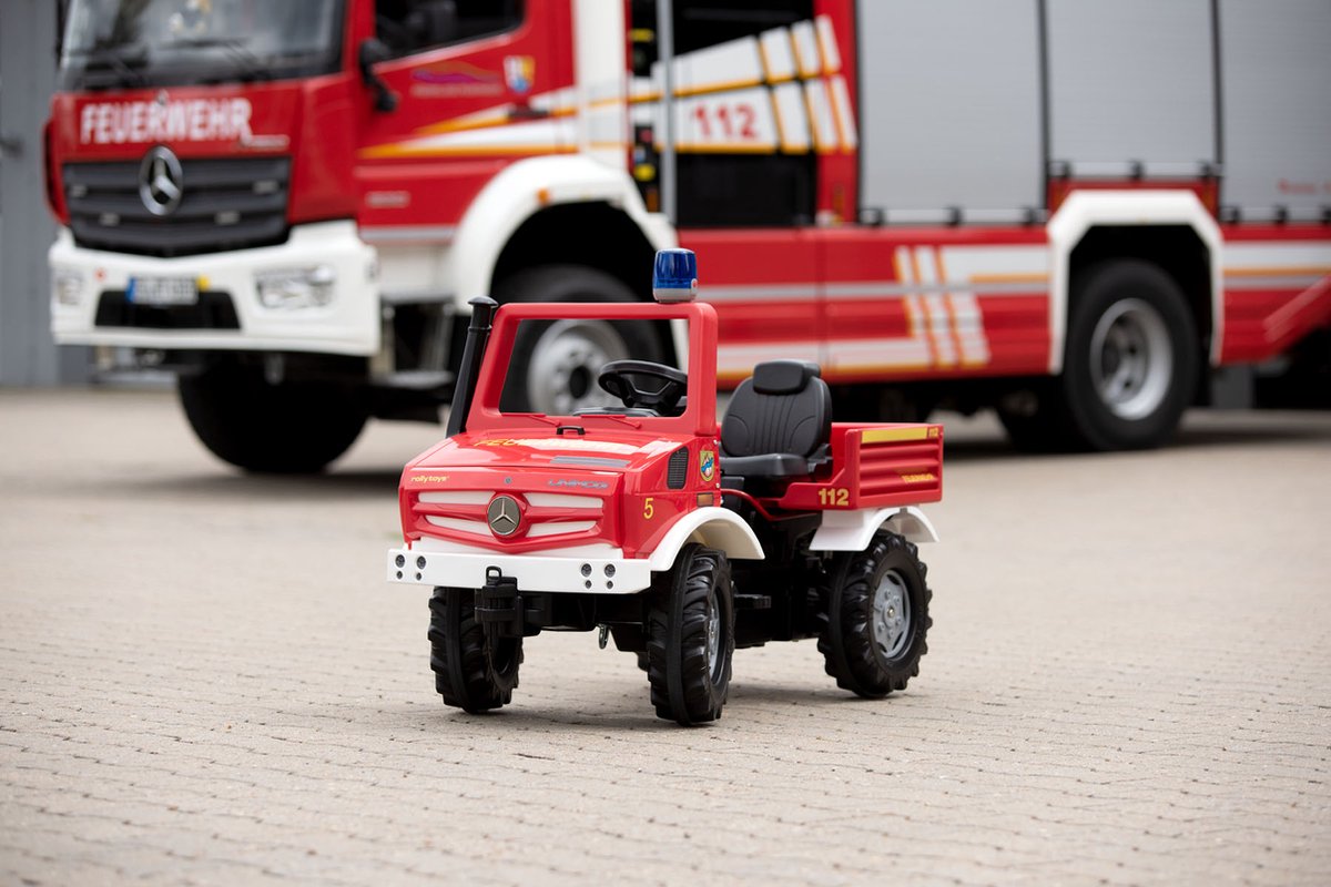 Rolly Toys RollyUnimog Fire Brandweer Trapauto - 2 versnellingen - 3-7 jaar