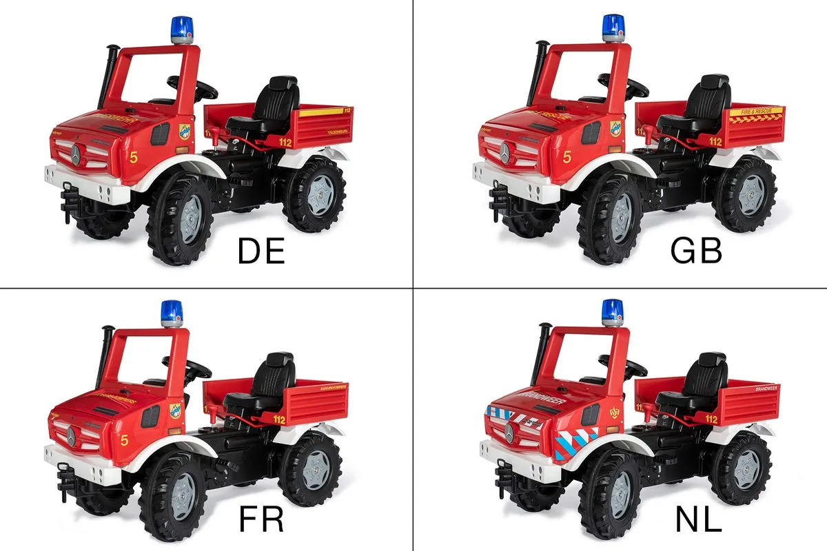 Rolly Toys RollyUnimog Fire Brandweer Trapauto - 2 Versnellingen