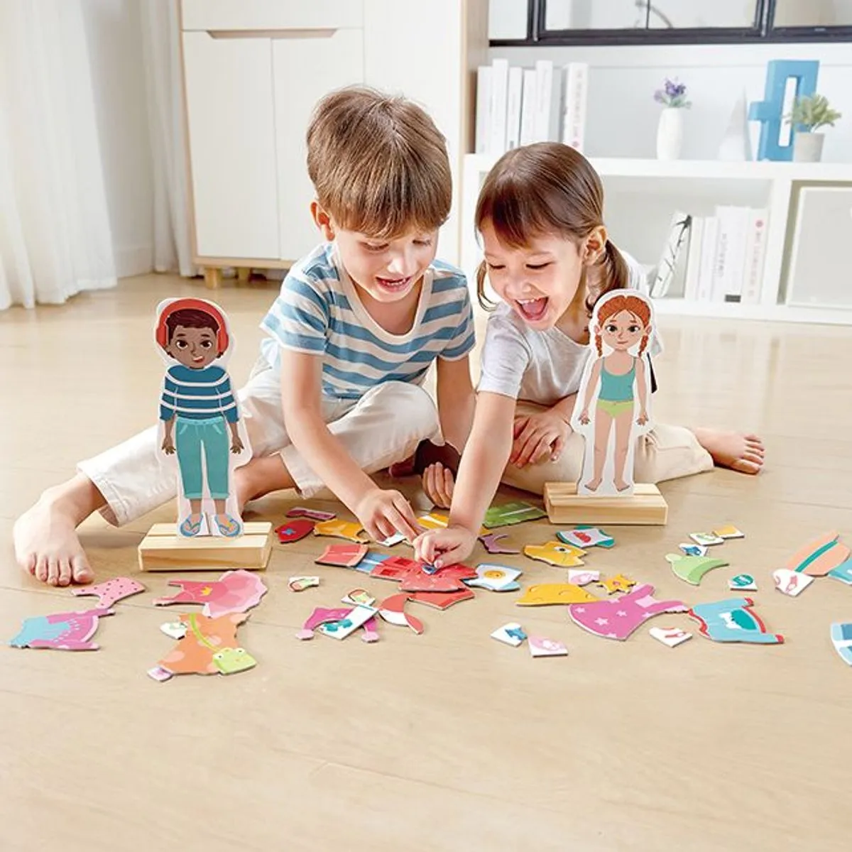 Hape Dress-Up Magnetische Puzzle E1651 - 10 Stuks - Multicolor