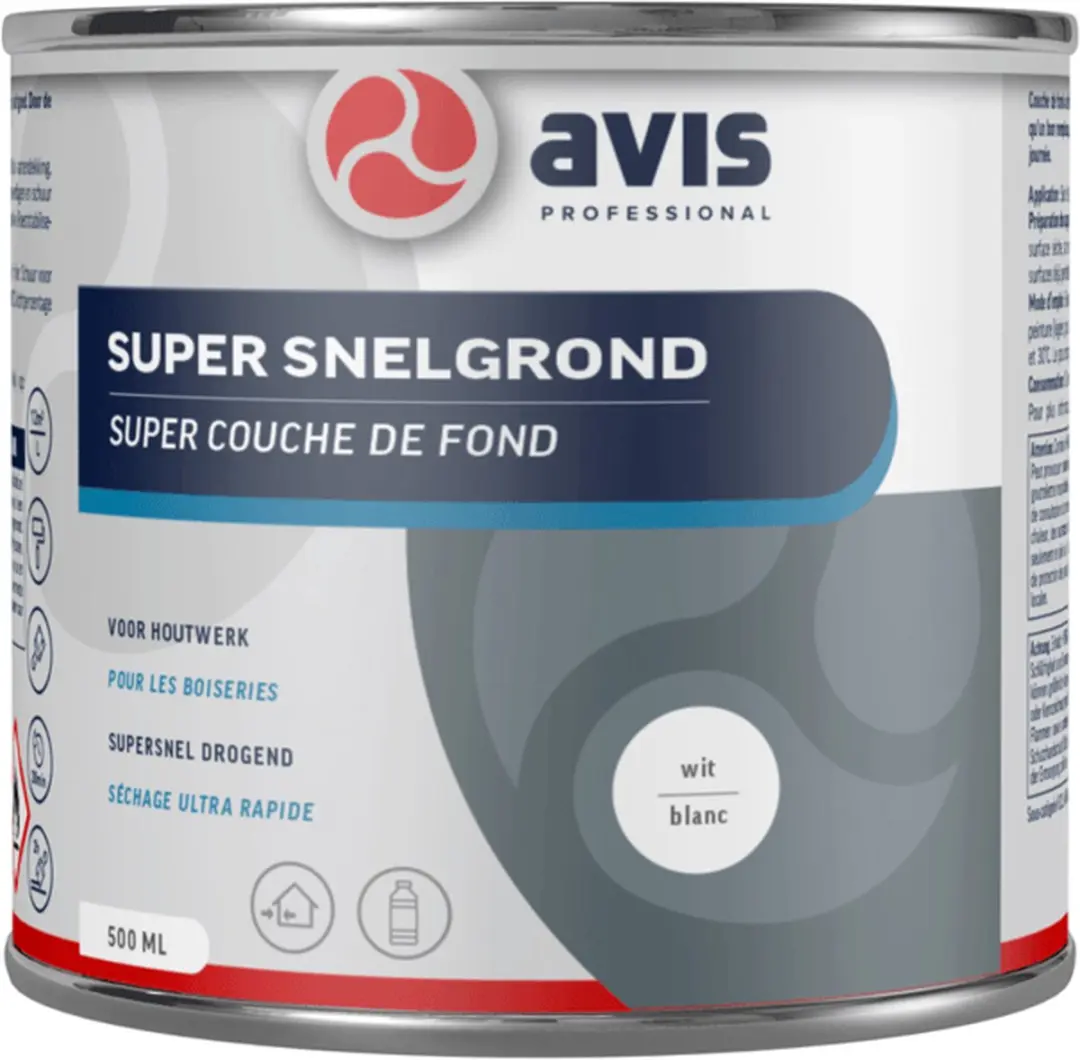 Avis Super Snelgrond Wit 1L - Hout