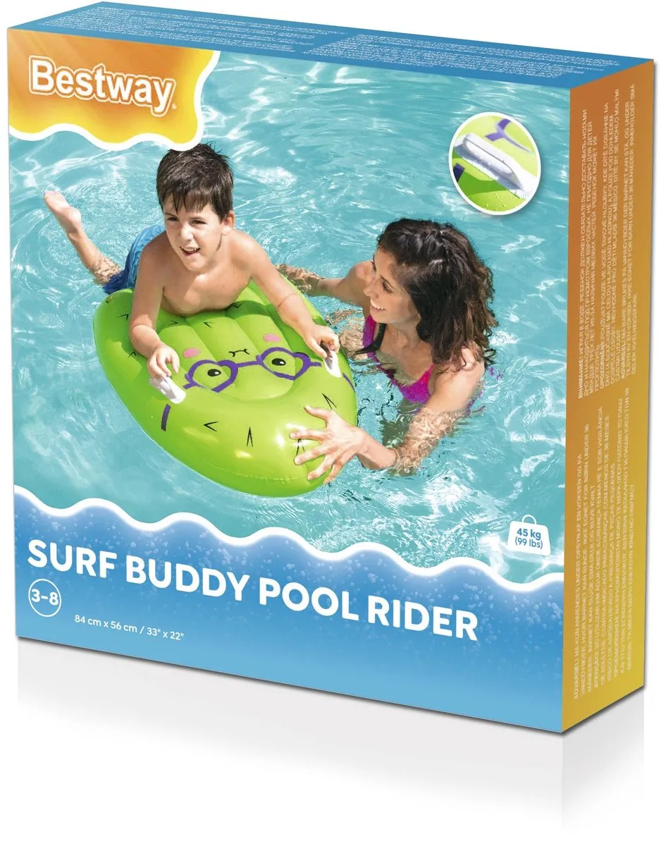 Bestway Surf Buddy Ride-On 84x56cm - Geel/Rood/ Groen