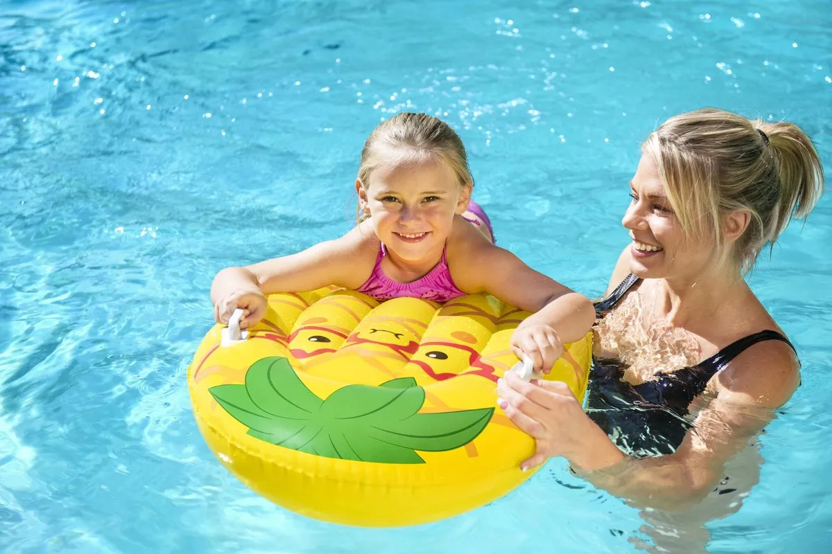 Bestway Surf Buddy Ride-On 84x56cm - Geel/Rood/ Groen