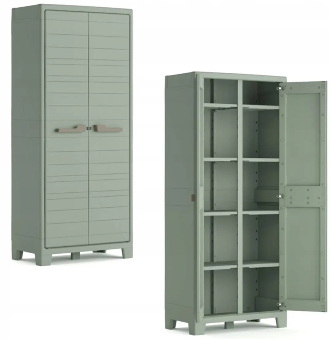 Keter Planet Outdoor Multispace Opbergkast 44x80x182cm - Lichtgrijs