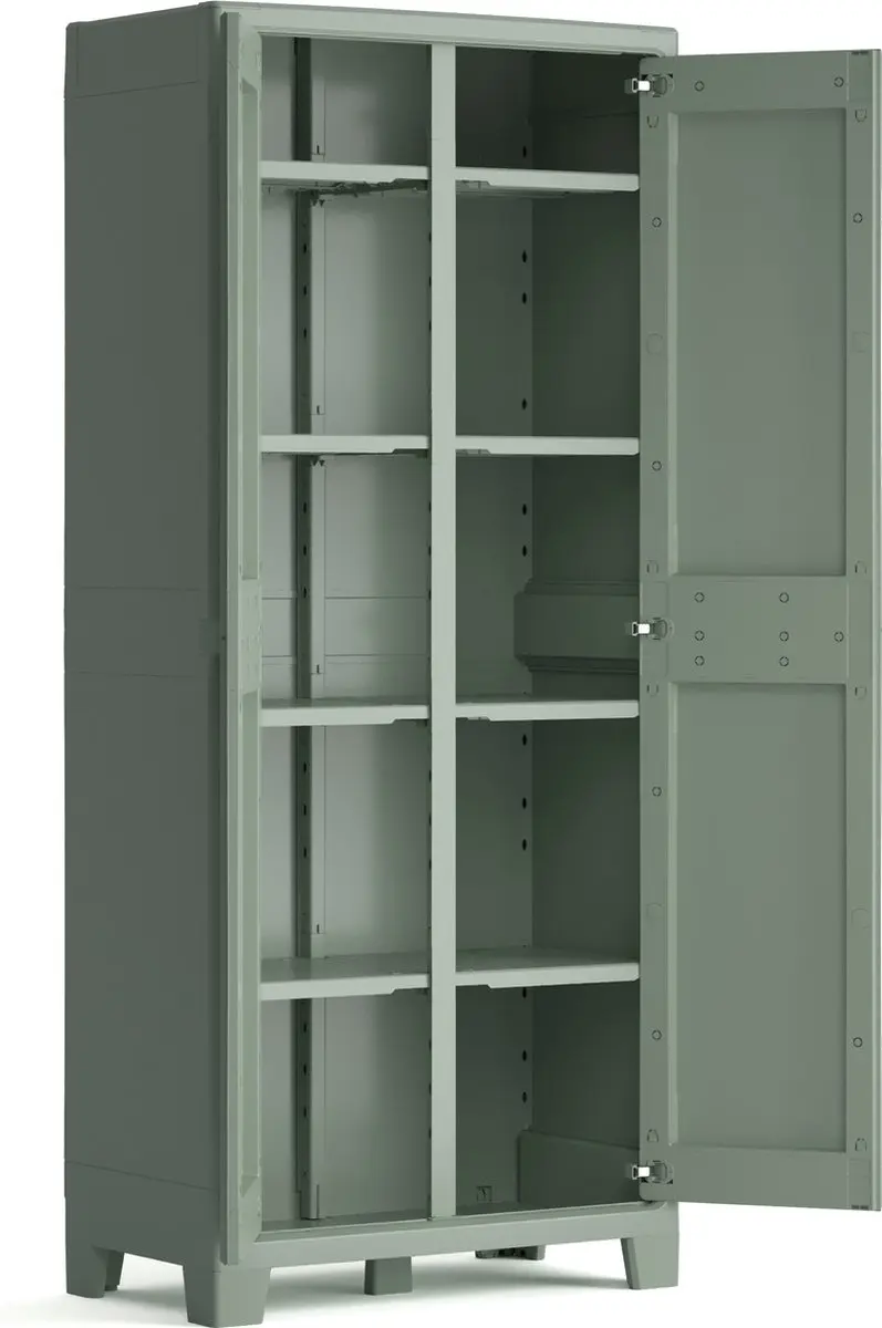 Keter Planet Outdoor Multispace Opbergkast 44x80x182cm - Lichtgrijs