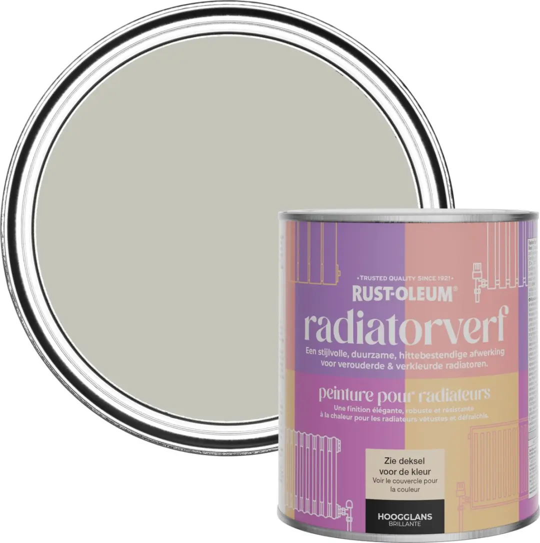Rust-Oleum Grijs Radiatorverf Hoogglans 750ml