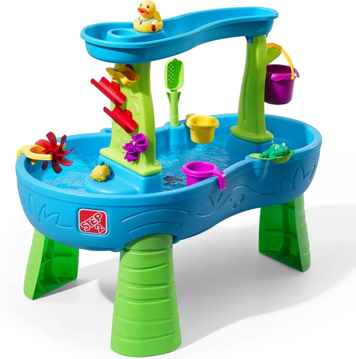 Step2 Rain Showers Splash Pond Watertafel - 13-delig Accessoires - Blauw/Groen