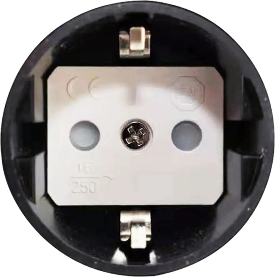 Lutec Mains Buitenstopcontact Zuil Zwart - 2 Stopcontacten