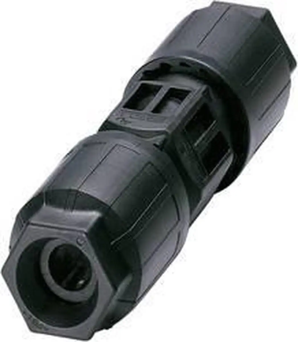 Phoenix Contact QUICKON 1403836 Ronde Connector - 4 Polen + PE - Zwart