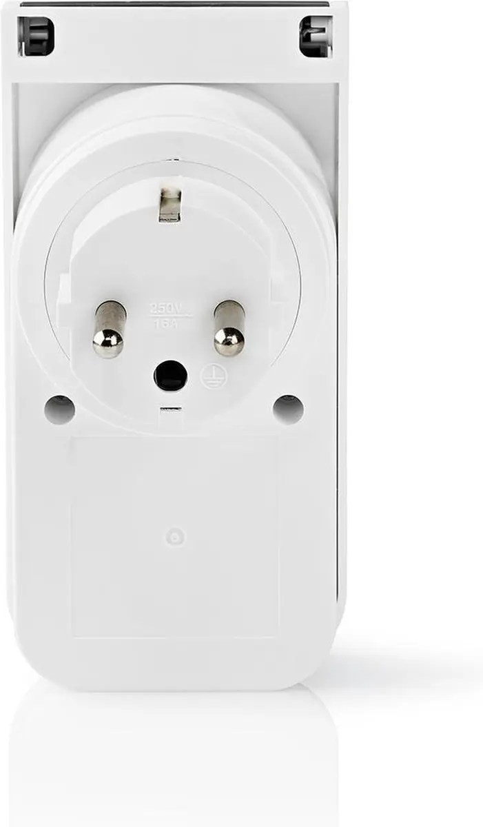 Nedis SmartLife Slimme Stekker Wi-Fi 3680W - IP44 - Grijs/Wit