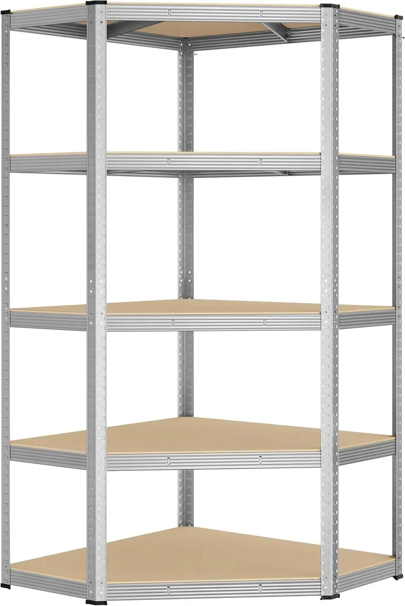 Songmics Stellingkast 5 Niveaus - Zilverkleurig