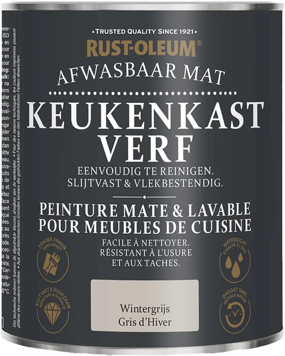 Rust-Oleum Keukenkastjes Verf Wintergrijs 750ml