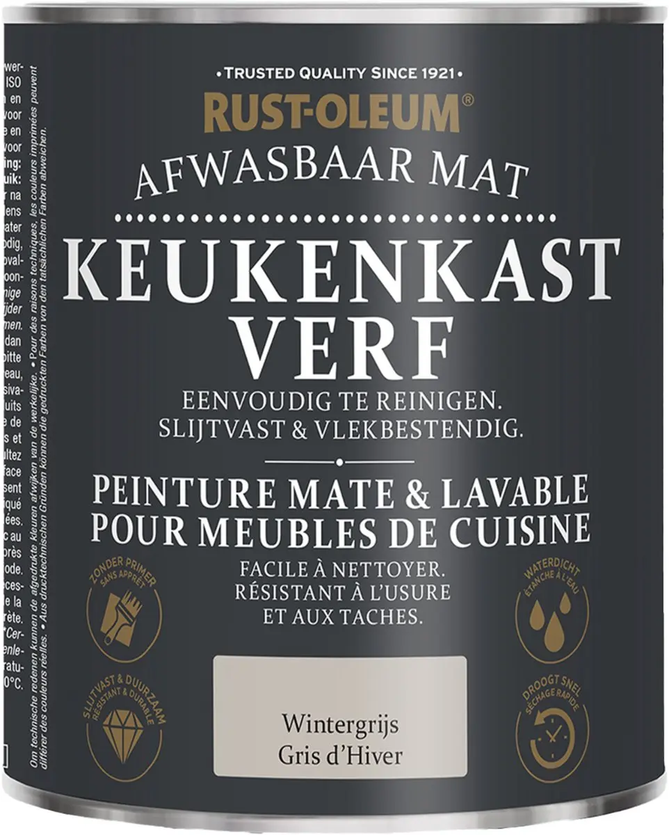 Rust-Oleum Keukenkastjes Verf Wintergrijs 750ml