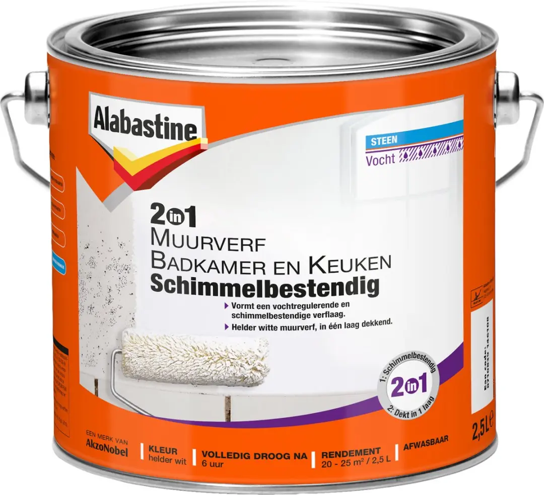 Alabastine Badkamer & Keuken Muurverf 2,5L