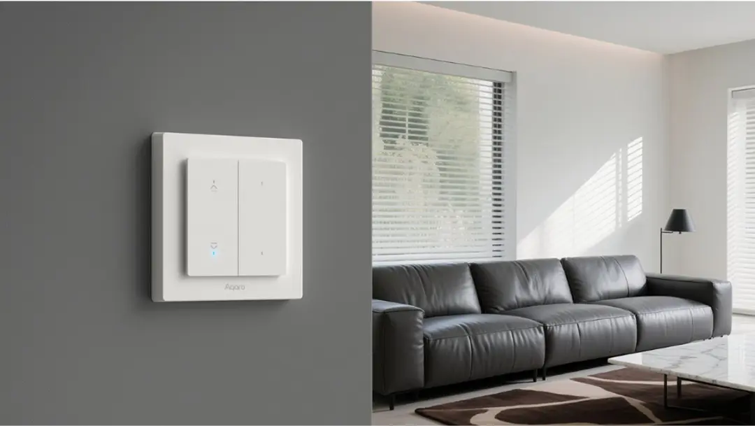 Aqara Shutter Switch H2 DS-K02D - Slimme Rolluikschakelaar - Wit/Grijs