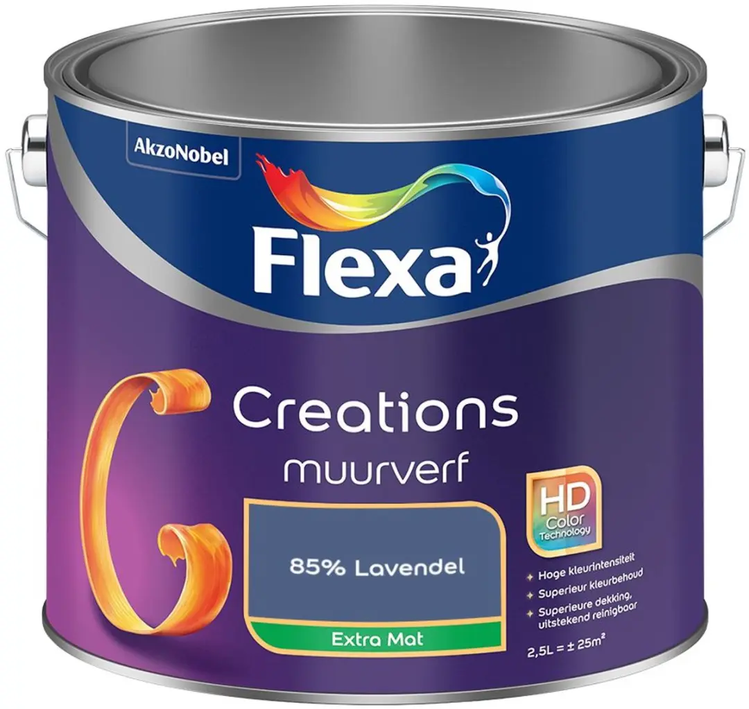 Flexa Creations Muurverf Extra Mat 85% Lavendel 2,5L