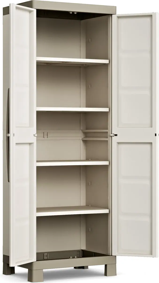 Keter Excellence Opbergkast 4 Planken 45x65x182cm Beige/Taupe
