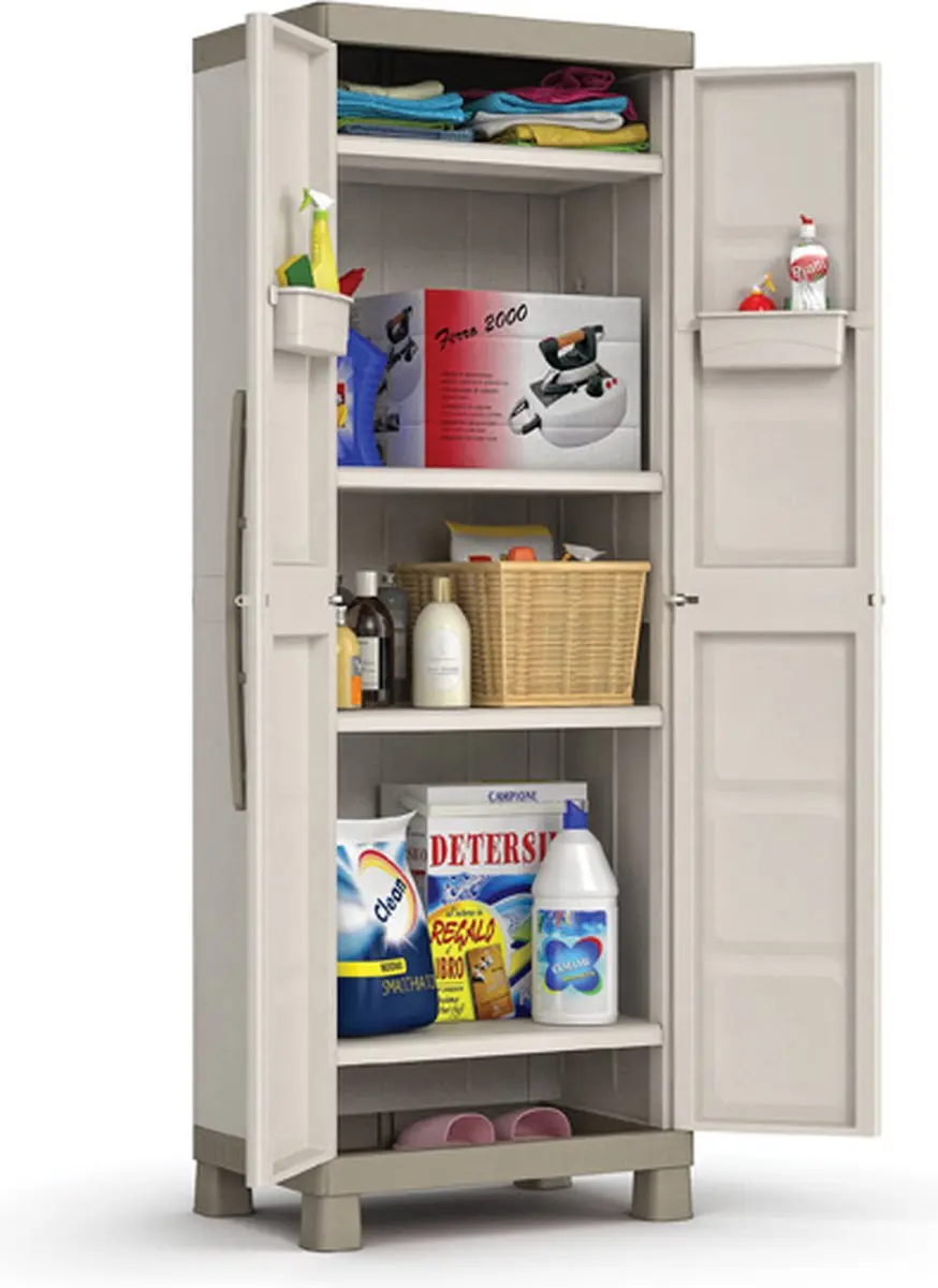 Keter Excellence Opbergkast 4 Planken 45x65x182cm Beige/Taupe - afbeelding 6 van 6
