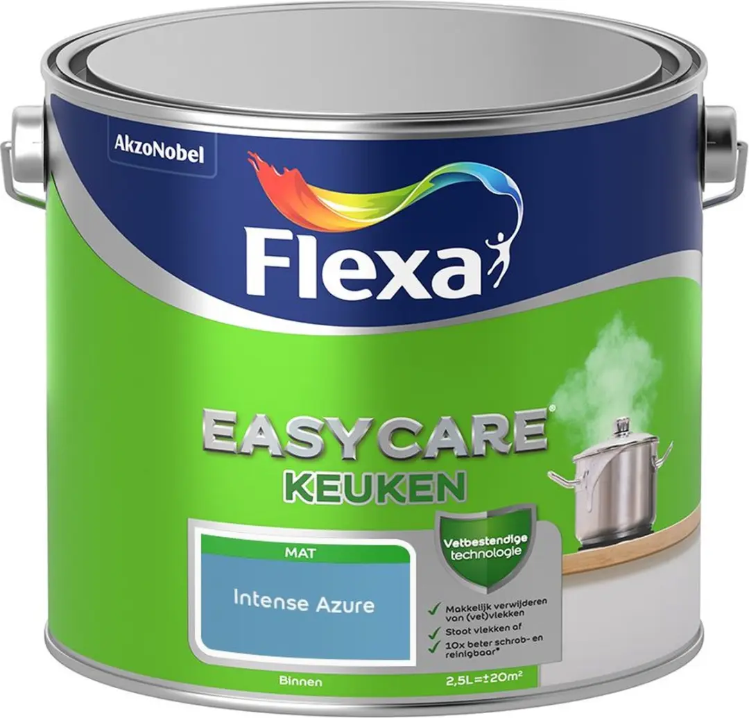 Flexa Easycare Keuken Intense Azure Mengverf 2,5L