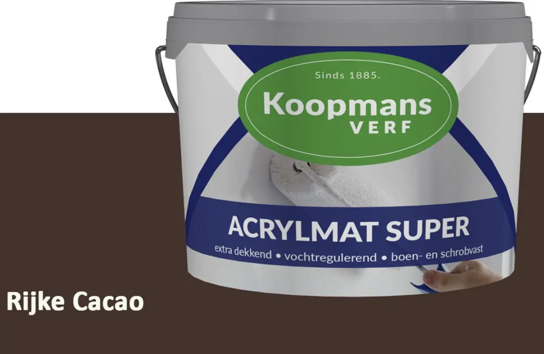 Koopmans Acrylmat Super Matte Muurverf Rijke Cacao 2,5L