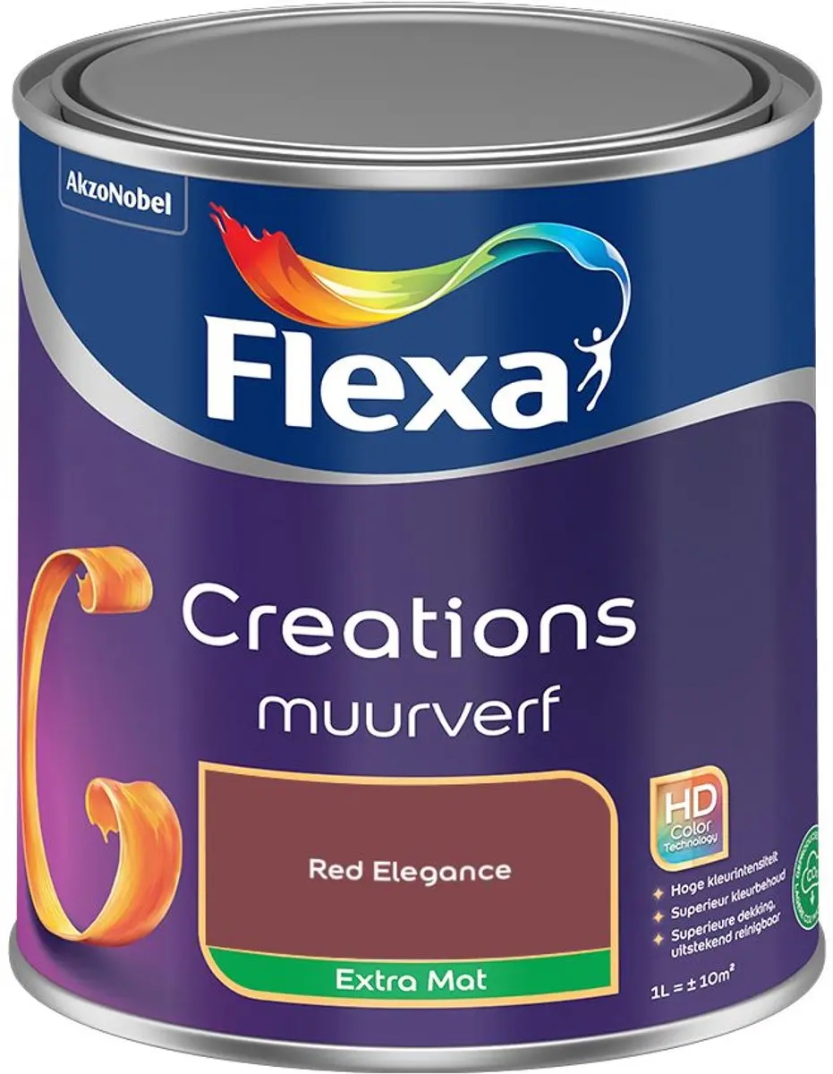 Flexa Creations Muurverf Extra Mat Red Elegance 1L